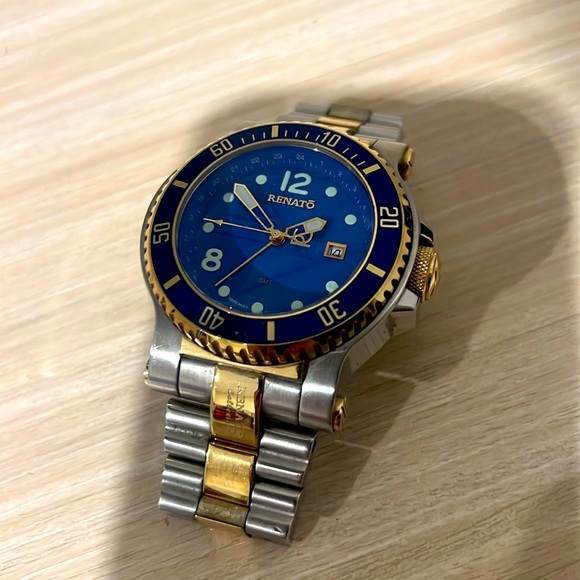 Renato Limited Edition T-Rex 50mm Swiss ETA 2824 Quartz Two-Tone Blue Dial - Picture 7 of 10